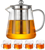 Infuser Glass Tea Pot with Cup Set